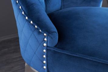 barok barkruk blauw met leeuwenkop