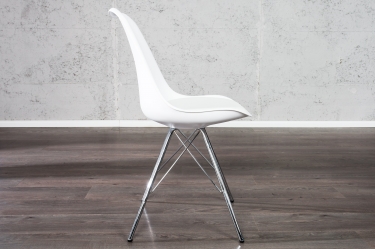 stoel metalen frame wit