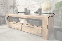 tv meubel mango hout 130 cm