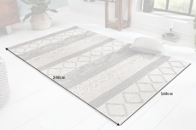 Vloerkleed Ruit grijs beige 240x160 cm