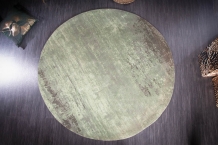 rond vloerkleed groen beige 150 cm