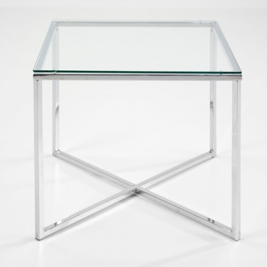 bijzettafel helder glas