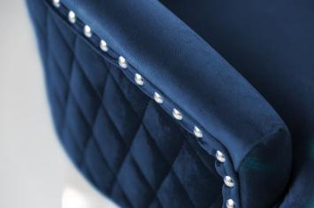 barock stoel blauw met leeuwenkop