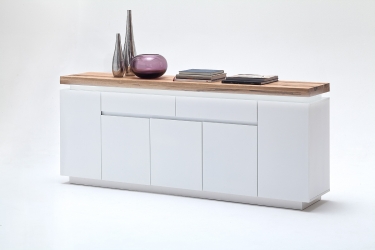 sideboard mat wit eiken