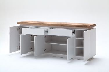 sideboard mat wit eiken