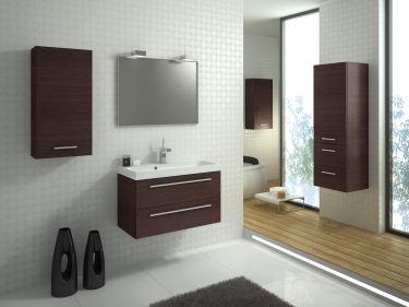 hangende kast bruin 128 cm