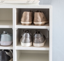 open schoenenkast wit