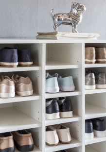 open schoenenkast wit