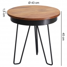 ronde bijzettafel 43 cm