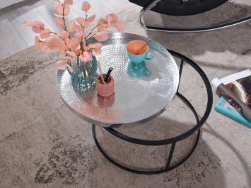 ronde salontafel zilver 62 cm